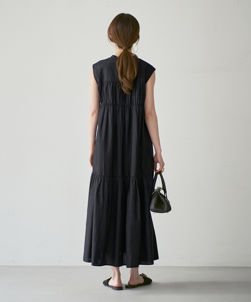 normment(ノーメント)の「【洗える】normment/ノーメント STRIPE STITCH N/S DRESS(ワンピース・レディース・ベージュ/ブラック・FREE)」の19枚目の写真