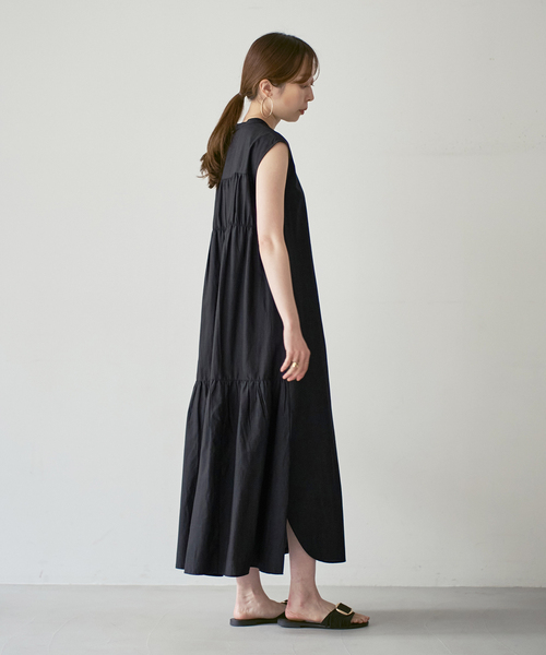 normment(ノーメント)の「【洗える】normment/ノーメント STRIPE STITCH N/S DRESS(ワンピース・レディース・ベージュ/ブラック・FREE)」の21枚目の写真