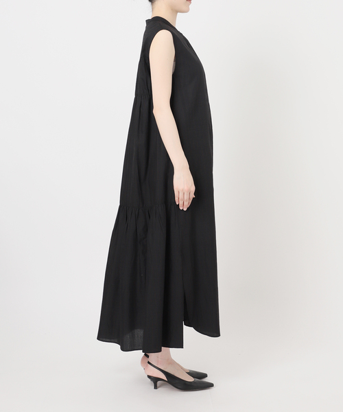 normment(ノーメント)の「【洗える】normment/ノーメント STRIPE STITCH N/S DRESS(ワンピース・レディース・ベージュ/ブラック・FREE)」の3枚目の写真