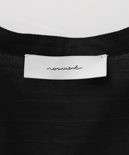 normment(ノーメント)の「【洗える】normment/ノーメント STRIPE STITCH N/S DRESS(ワンピース・レディース・ベージュ/ブラック・FREE)」の8枚目の写真