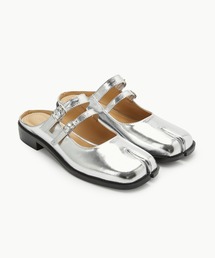 Double Buckle Mule　20255 Silver