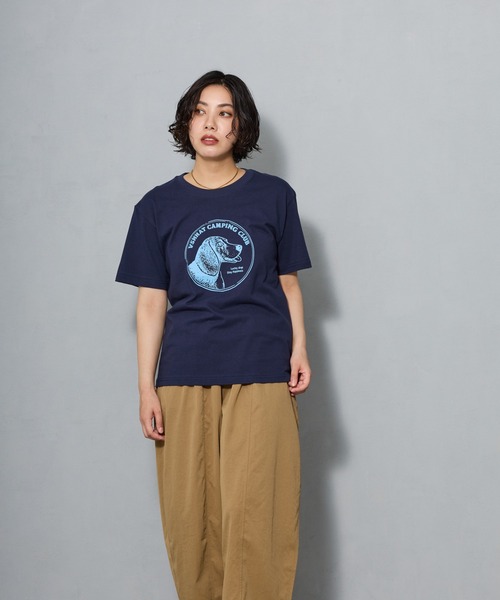 aremoi(アレモイ)の「ヴィンテージライク ドッググラフィック クルーネックTシャツ(Tシャツ/カットソー・レディース・ネイビー・SMALL/MEDIUM/LARGE)」の9枚目の写真