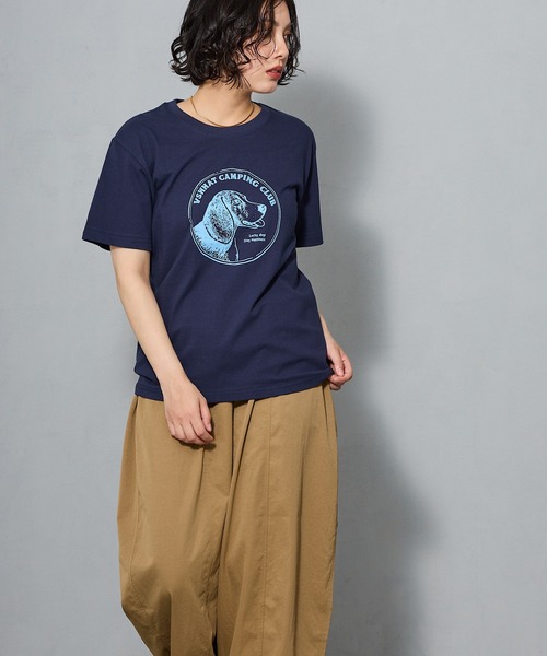 aremoi(アレモイ)の「ヴィンテージライク ドッググラフィック クルーネックTシャツ(Tシャツ/カットソー・レディース・ネイビー・SMALL/MEDIUM/LARGE)」の7枚目の写真