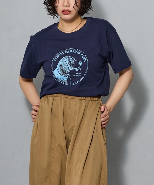 aremoi(アレモイ)の「ヴィンテージライク ドッググラフィック クルーネックTシャツ(Tシャツ/カットソー・レディース・ネイビー・SMALL/MEDIUM/LARGE)」の19枚目の写真