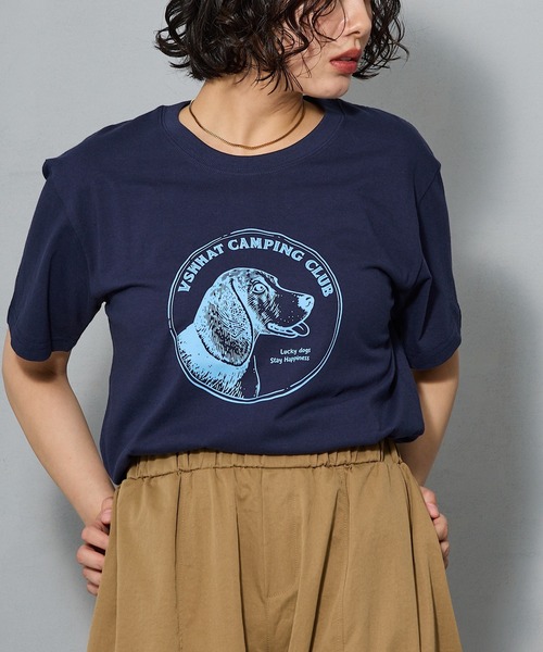 aremoi(アレモイ)の「ヴィンテージライク ドッググラフィック クルーネックTシャツ(Tシャツ/カットソー・レディース・ネイビー・SMALL/MEDIUM/LARGE)」の20枚目の写真