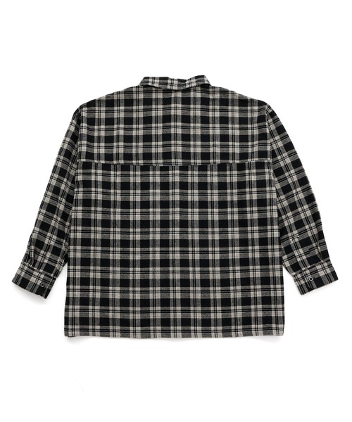 RULE THE FATE(ルールザフェイト)の「RTF OVERSIZE CHECK SHIRT/オーバーサイズチェックシャツ(シャツ/ブラウス・メンズ・ブラック・0/1/2)」の2枚目の写真
