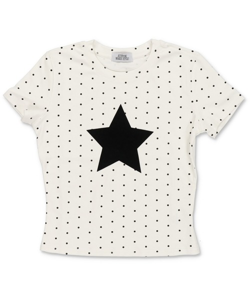 SPINNS(スピンズ)の「半袖Tシャツ/ドットスター(Tシャツ/カットソー・レディース・ホワイト/ネイビー・ONESIZE)」の4枚目の写真