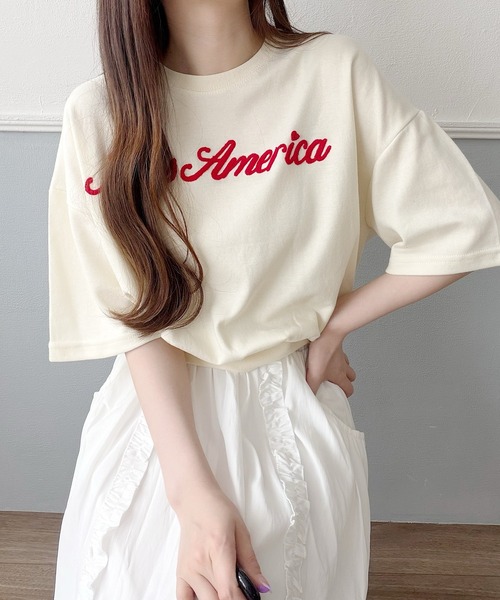 Nana(ナナ)の「ロゴスウェットTシャツ(Tシャツ/カットソー・レディース・アイボリー・FREE)」の6枚目の写真