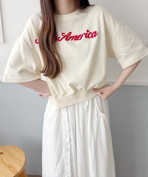 Nana(ナナ)の「ロゴスウェットTシャツ(Tシャツ/カットソー・レディース・アイボリー・FREE)」の7枚目の写真
