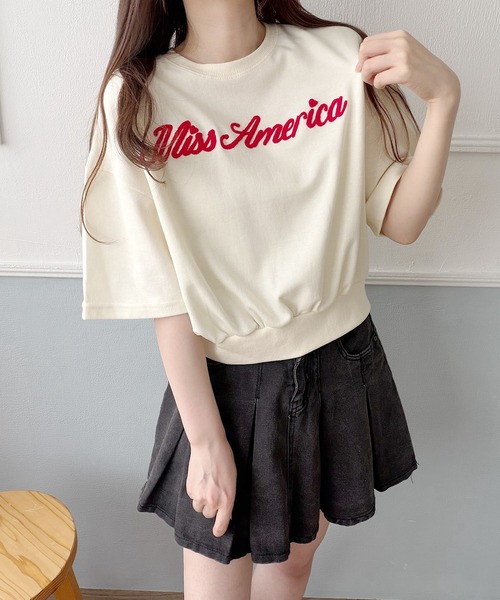 Nana(ナナ)の「ロゴスウェットTシャツ(Tシャツ/カットソー・レディース・アイボリー・FREE)」の9枚目の写真