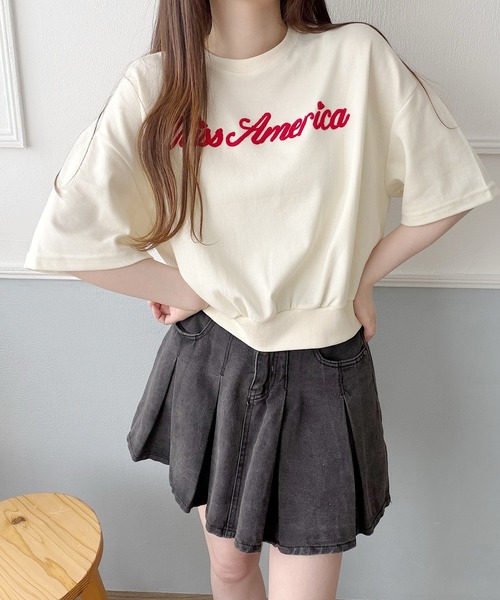 Nana(ナナ)の「ロゴスウェットTシャツ(Tシャツ/カットソー・レディース・アイボリー・FREE)」の12枚目の写真