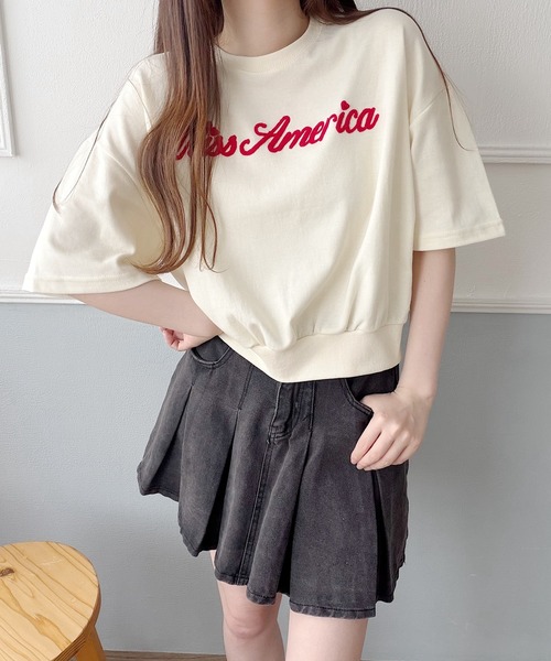 Nana(ナナ)の「ロゴスウェットTシャツ(Tシャツ/カットソー・レディース・アイボリー・FREE)」の13枚目の写真