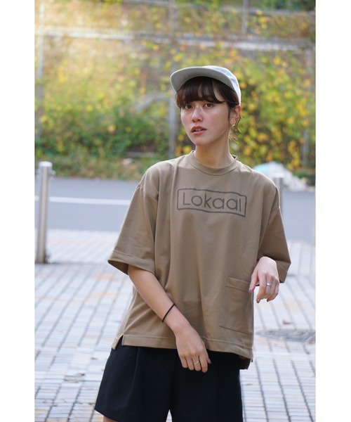 Lafayette(ラファイエット)の「タヌキ【TANNUKI】- 半袖Tシャツ【TANNUKI Lokaal Big T Dark Beige 123TA36】(Tシャツ/カットソー・メンズ・ベージュ・S)」の5枚目の写真