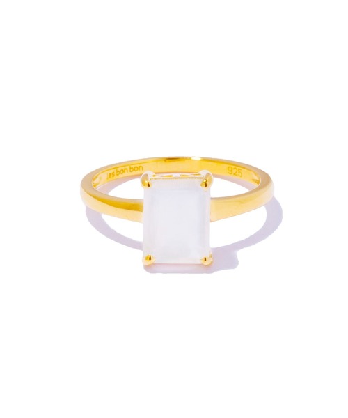 les bonbon(ルボンボン)の「【les bon bon】recto ring/レクトリング BOB987/BOB988/BOB989(リング・レディース・ホワイト/ブラック/グリーン・9/11/13/15 )」の1枚目の写真