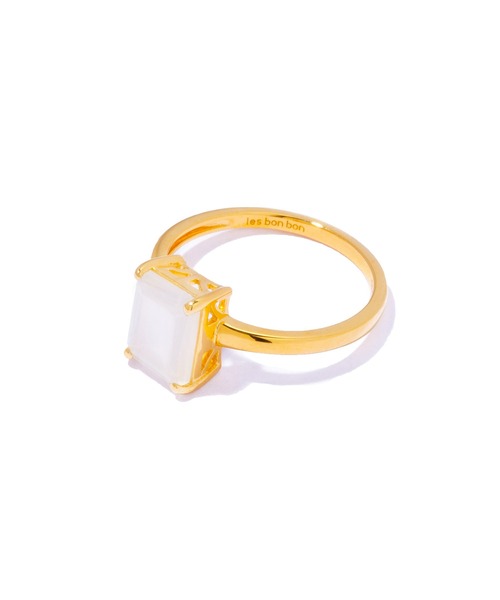 les bonbon(ルボンボン)の「【les bon bon】recto ring/レクトリング BOB987/BOB988/BOB989(リング・レディース・ホワイト/ブラック/グリーン・9/11/13/15 )」の4枚目の写真