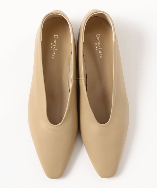 Demi-Luxe BEAMS（デミルクス ビームス）の「ソフト シープレザー パンプス（ドレスシューズ・レディース・ベージュ/ブラック・36/37/38）」の9枚目の写真