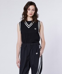 ESSENTIAL | 配色ライン メッシュベストトップス(Tシャツ/カットソー)