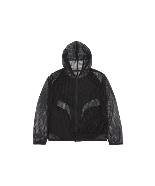 MEA（メア）の「STUDDED MESH ZIP HOODIE [BLACK]（ナイロンジャケット・メンズ・その他・2/3）」の2枚目の写真