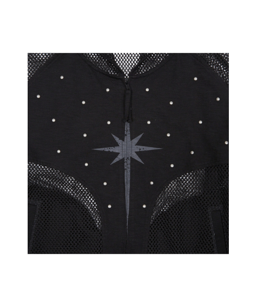 MEA（メア）の「STUDDED MESH ZIP HOODIE [BLACK]（ナイロンジャケット・メンズ・その他・2/3）」の3枚目の写真