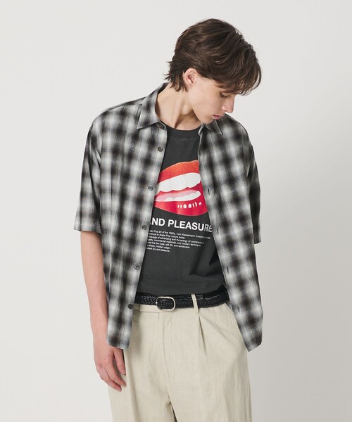 BEAUTY&YOUTH UNITED ARROWS（ビューティーアンドユースユナイテッドアローズ）の「ボイル オンブレ チェック レギュラーカラー シャツ GRANDE型（シャツ/ブラウス・メンズ・ダークグレー/シャーベット・S/M/XL/L）」の2枚目の写真