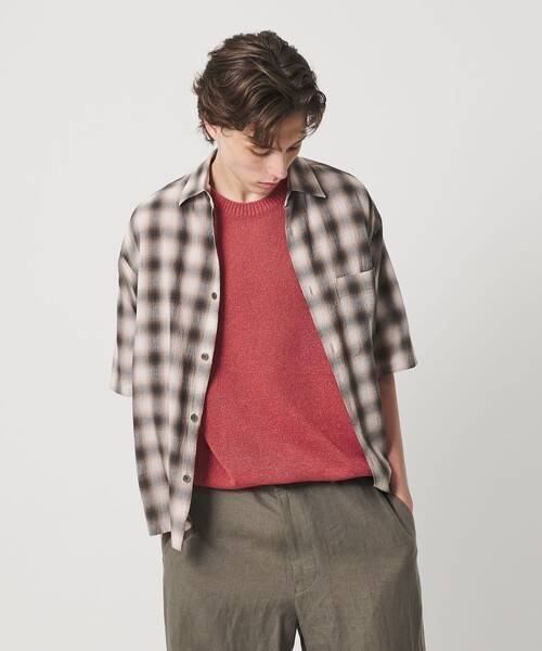 BEAUTY&YOUTH UNITED ARROWS（ビューティーアンドユースユナイテッドアローズ）の「ボイル オンブレ チェック レギュラーカラー シャツ GRANDE型（シャツ/ブラウス・メンズ・ダークグレー/シャーベット・S/M/XL/L）」の8枚目の写真