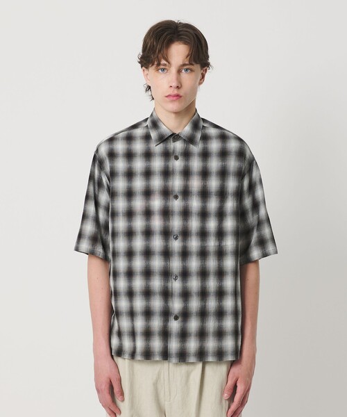 BEAUTY&YOUTH UNITED ARROWS（ビューティーアンドユースユナイテッドアローズ）の「ボイル オンブレ チェック レギュラーカラー シャツ GRANDE型（シャツ/ブラウス・メンズ・ダークグレー/シャーベット・S/M/XL/L）」の9枚目の写真