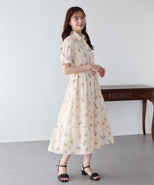 BLUEEAST（ブルーイースト）の「《2サイズ展開》フロントフリルワンピース（ワンピース・レディース・ベージュ/ブラック・LARGE/MEDIUM）」の4枚目の写真
