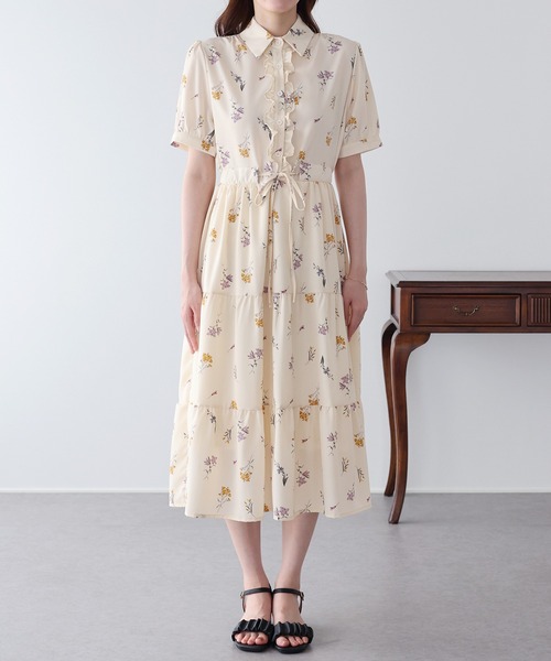 BLUEEAST（ブルーイースト）の「《2サイズ展開》フロントフリルワンピース（ワンピース・レディース・ベージュ/ブラック・LARGE/MEDIUM）」の15枚目の写真