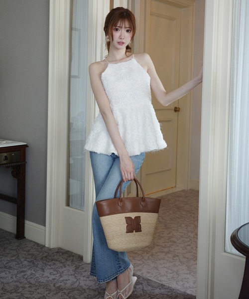 EIMY ISTOIRE(エイミーイストワール)の「ROSE CAMI TOPS(シャツ/ブラウス・レディース・ライトグレー/ホワイト/ブラック・F)」の12枚目の写真