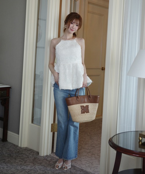 EIMY ISTOIRE(エイミーイストワール)の「ROSE CAMI TOPS(シャツ/ブラウス・レディース・ライトグレー/ホワイト/ブラック・F)」の14枚目の写真