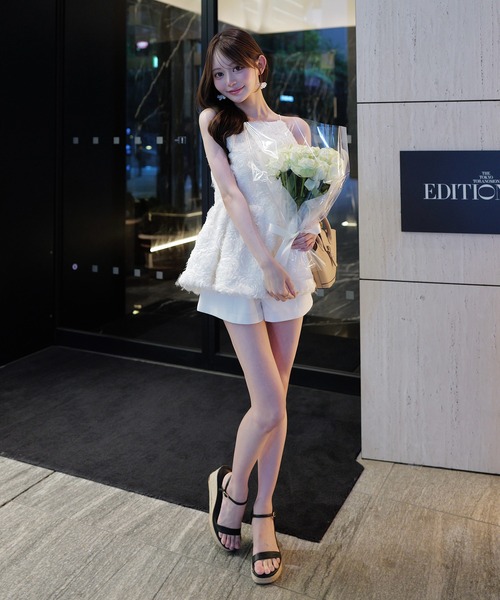 EIMY ISTOIRE(エイミーイストワール)の「ROSE CAMI TOPS(シャツ/ブラウス・レディース・ライトグレー/ホワイト/ブラック・F)」の22枚目の写真