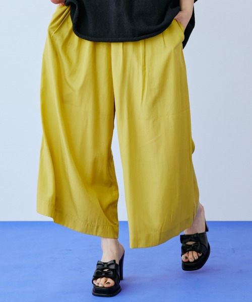 manana suerte（マニャーナスエルテ）の「ギャザーワイドパンツ（その他パンツ・レディース・イエロー/ブルー/ブラック・FREE）」の14枚目の写真