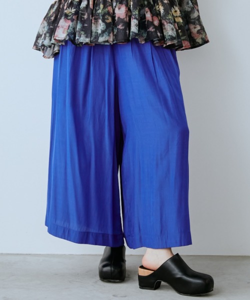 manana suerte（マニャーナスエルテ）の「ギャザーワイドパンツ（その他パンツ・レディース・イエロー/ブルー/ブラック・FREE）」の22枚目の写真