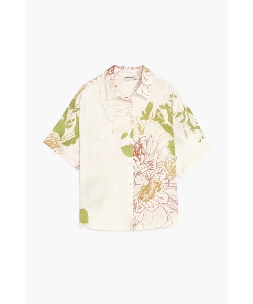 Desigual デグシアル 花柄 五分袖シャツ ブラウス 23SWCW41 Desigual 