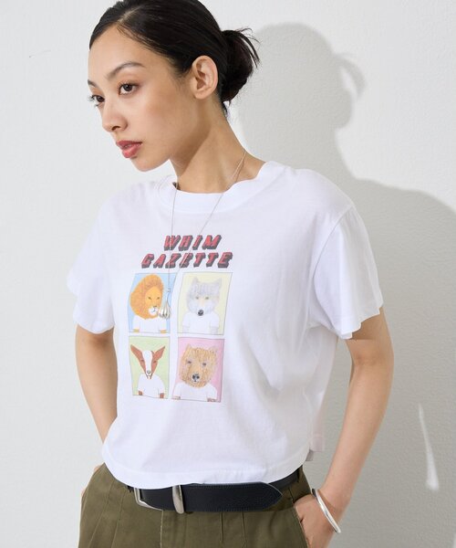 Whim Gazette(ウィムガゼット)の「【UNFORTUNATE PORTRAIT】別注WHIM CROP TEE(Tシャツ/カットソー・レディース・ホワイト・SMALL)」の3枚目の写真
