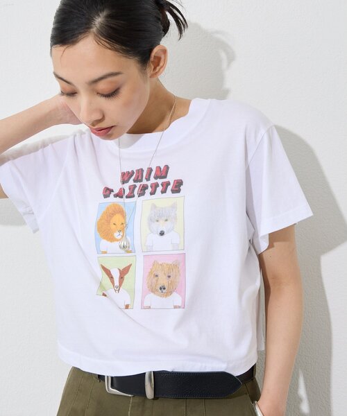 Whim Gazette(ウィムガゼット)の「【UNFORTUNATE PORTRAIT】別注WHIM CROP TEE(Tシャツ/カットソー・レディース・ホワイト・SMALL)」の10枚目の写真