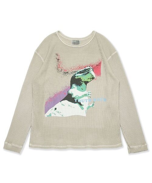 youthbath(ユースバース)の「DINO WAFFLE LONG SLEEVE_BEIGE(Tシャツ/カットソー・レディース・その他・SMALL)」の1枚目の写真