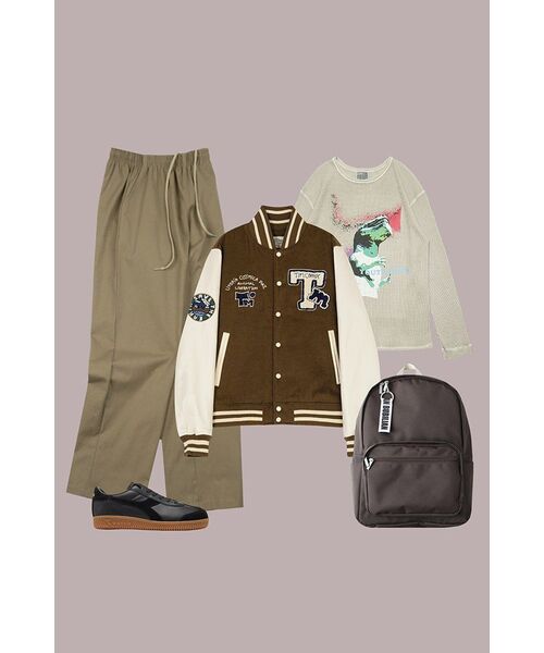 youthbath(ユースバース)の「DINO WAFFLE LONG SLEEVE_BEIGE(Tシャツ/カットソー・レディース・その他・SMALL)」の3枚目の写真