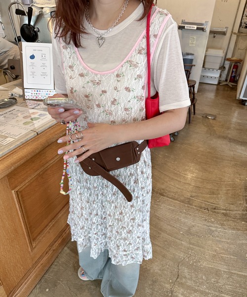 PILIT（ピリット）の「フラワーレース レイヤードワンピース（ワンピース・レディース・オフホワイト/アイボリー・MEDIUM）」の2枚目の写真