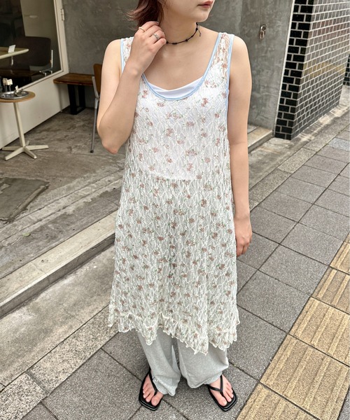 PILIT（ピリット）の「フラワーレース レイヤードワンピース（ワンピース・レディース・オフホワイト/アイボリー・MEDIUM）」の8枚目の写真