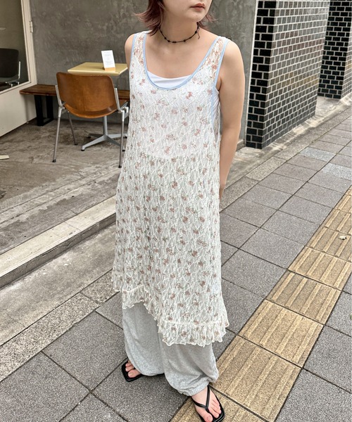 PILIT（ピリット）の「フラワーレース レイヤードワンピース（ワンピース・レディース・オフホワイト/アイボリー・MEDIUM）」の11枚目の写真