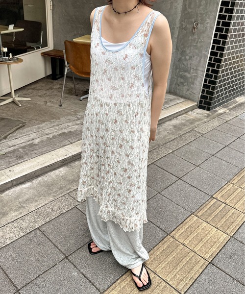 PILIT（ピリット）の「フラワーレース レイヤードワンピース（ワンピース・レディース・オフホワイト/アイボリー・MEDIUM）」の12枚目の写真