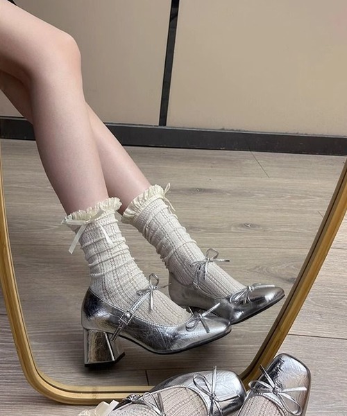 lulufa（ルルファ）の「リボン メリージェーン パンプス（パンプス・レディース・シルバー/ブラック・LARGE/MEDIUM）」の11枚目の写真