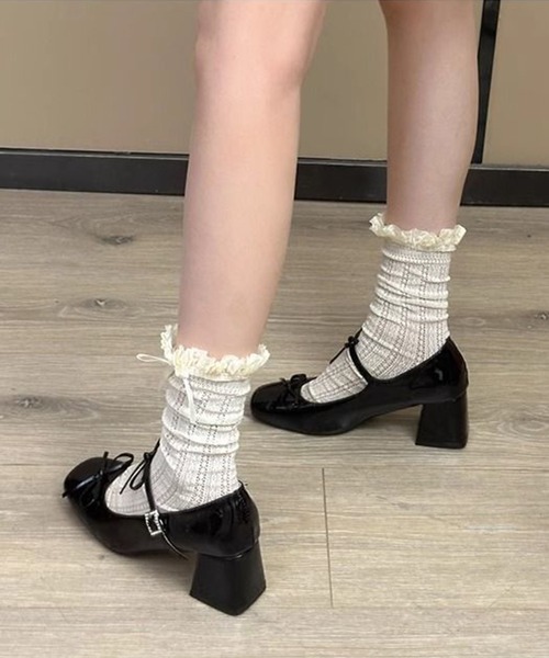 lulufa（ルルファ）の「リボン メリージェーン パンプス（パンプス・レディース・シルバー/ブラック・LARGE/MEDIUM）」の9枚目の写真