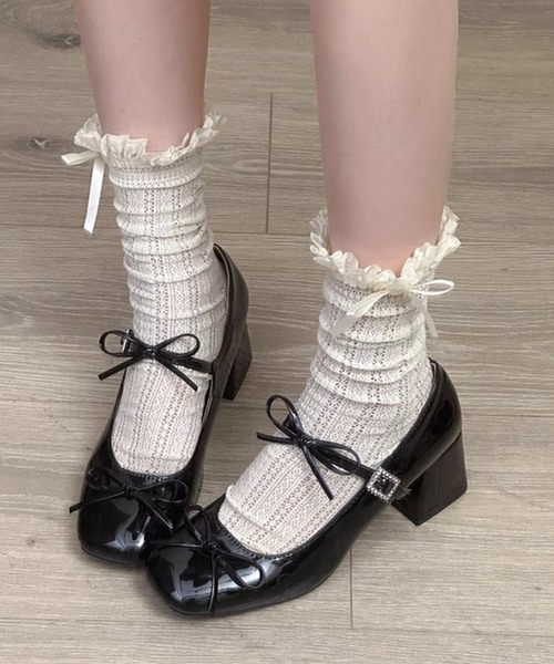 lulufa（ルルファ）の「リボン メリージェーン パンプス（パンプス・レディース・シルバー/ブラック・LARGE/MEDIUM）」の15枚目の写真