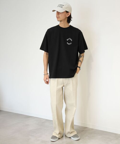 BEN DAVIS(ベンデイビス)の「【BEN DAVIS(ベンデイビス)】 OLD ENGLISH EMB TEE / Tシャツ 半袖 クルーネック 刺繍 ワンポイント ユニセックス オーバーサイズ(Tシャツ/カットソー・メンズ・ネイビー/ホワイト/ブラック・MEDIUM/X-LARGE/LARGE)」の20枚目の写真