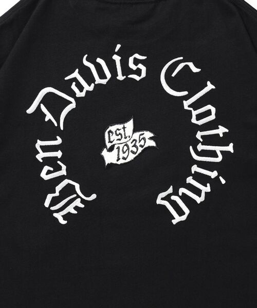 BEN DAVIS(ベンデイビス)の「【BEN DAVIS(ベンデイビス)】 OLD ENGLISH EMB TEE / Tシャツ 半袖 クルーネック 刺繍 ワンポイント ユニセックス オーバーサイズ(Tシャツ/カットソー・メンズ・ネイビー/ホワイト/ブラック・MEDIUM/X-LARGE/LARGE)」の14枚目の写真