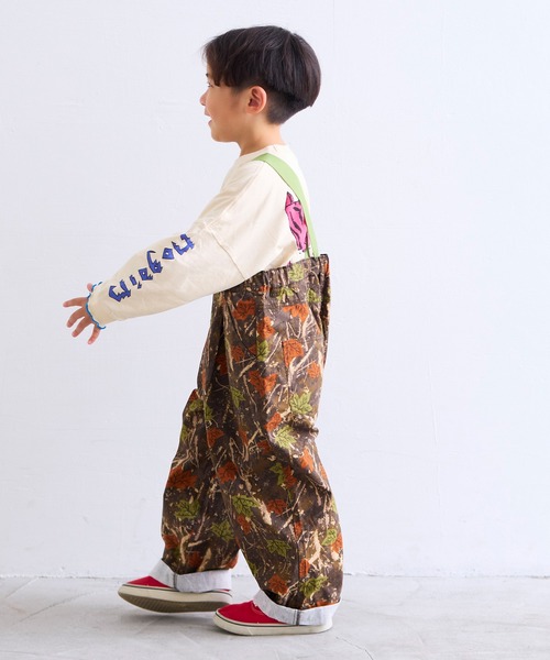 MARKEY'S(マーキーズ)の「ツイル総柄エヴォルブサロペット(その他パンツ・キッズ・チャコール/キャメル/ブルー・120/90/100/150/110/140/130)」の8枚目の写真