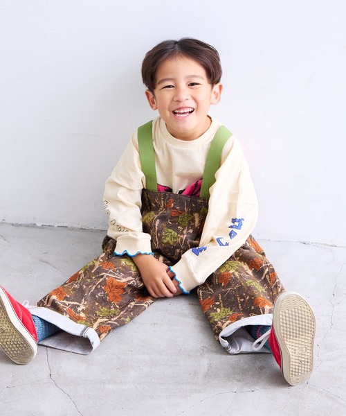 MARKEY'S(マーキーズ)の「ツイル総柄エヴォルブサロペット(その他パンツ・キッズ・チャコール/キャメル/ブルー・120/90/100/150/110/140/130)」の6枚目の写真