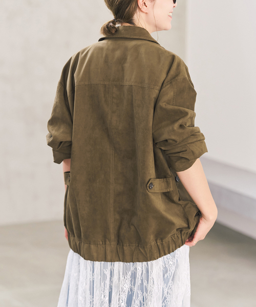 Spick & Span(スピックアンドスパン)の「《手洗い可能》フェイクスエードブルゾン(その他アウター・レディース・ブラウン・36/38)」の4枚目の写真